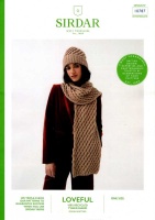 Knitting Pattern - Sirdar 10787 - Loveful DK - Ladies Hat & Scarf